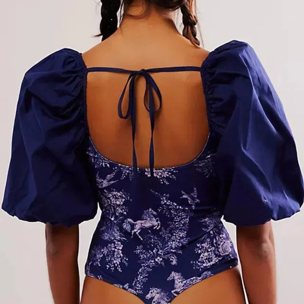 037 Free People Prairie Rose Bodysuit NWOT Size Medium